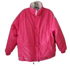 Powderhorn Ski Snow Coat Women 10 Pink Winter Adjustable Reversible
